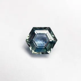 0.87ct 6.57x5.52x2.77mm Hexagon Step Cut Sapphire 23088-10