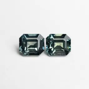 1.13cttw 2pc 4.83x4.07x2.96mm 4.73x4.05x3.06mm Cut Corner Rectangle Step Cut Sapphire Matching Pair 22768-11