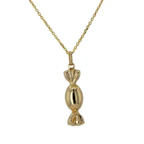 14K Yellow gold candy pendant-V3