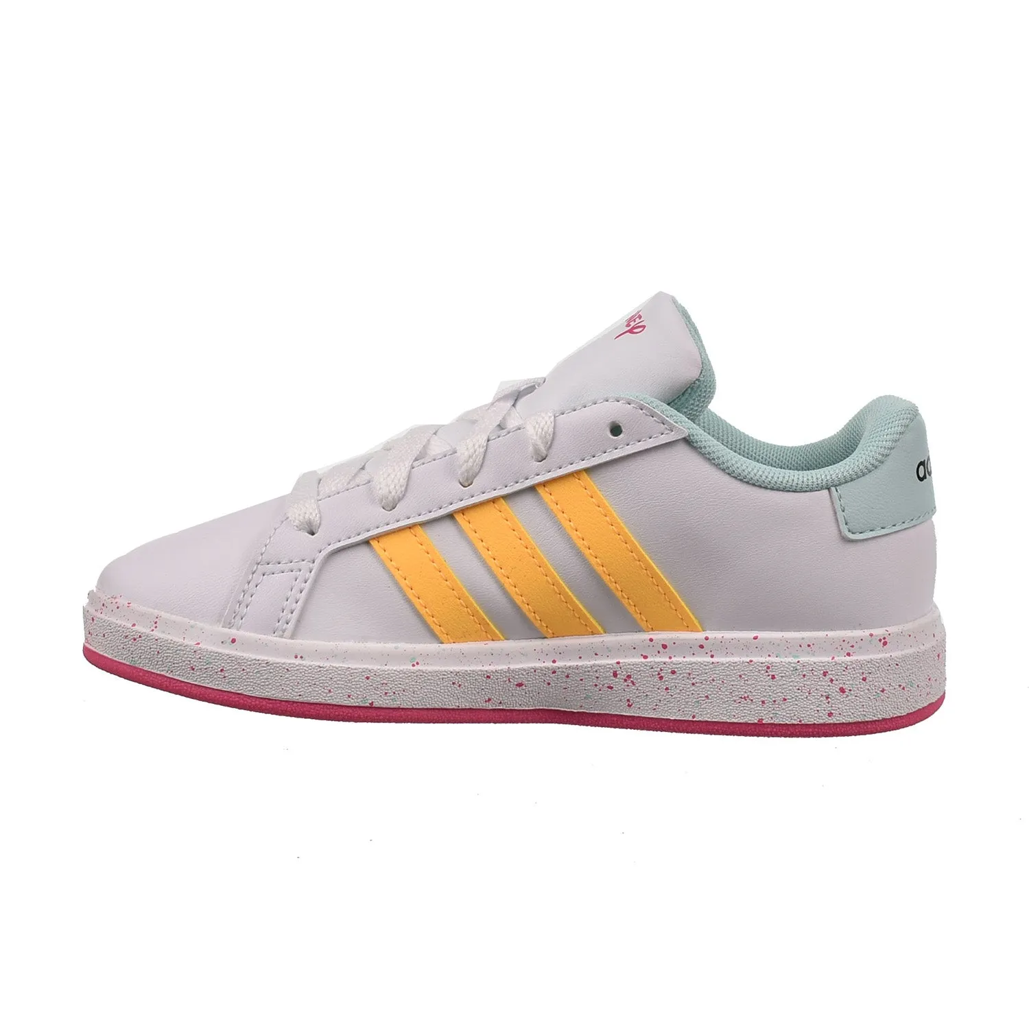 Adidas Grand Court x Disney Little Kids' Shoes Cloud White-Spark-Pulse Magenta