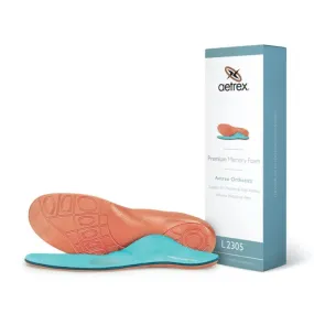 Aetrex Men's L2305M Premium Memory Foam Orthotics W/ Metatarsal Support