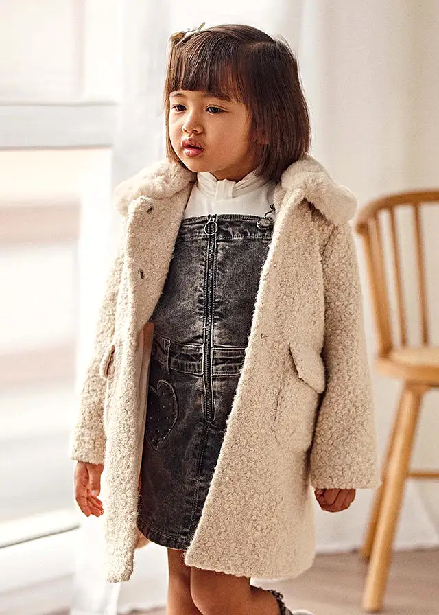 Almond Shearling Coat