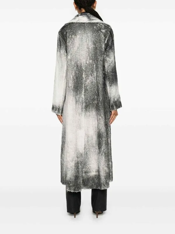 Avant Toi Marble Effect Wool Coat