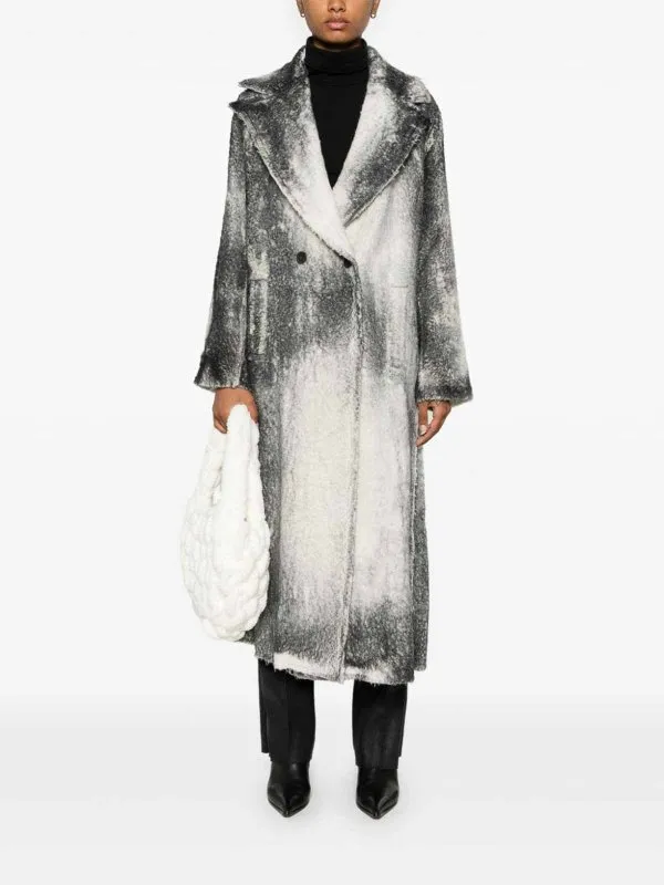 Avant Toi Marble Effect Wool Coat