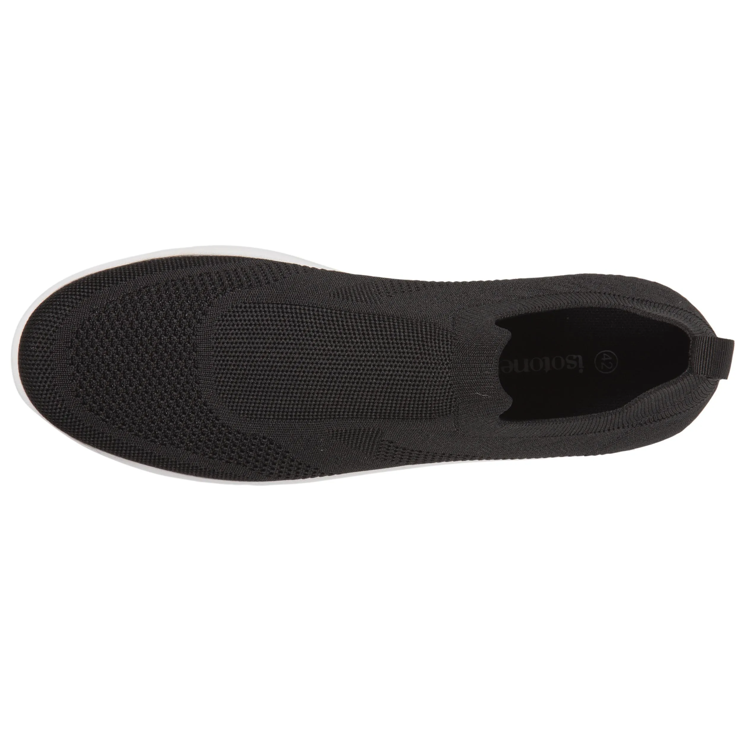 Baskets Confort Femme Slip-on à bandes Noir