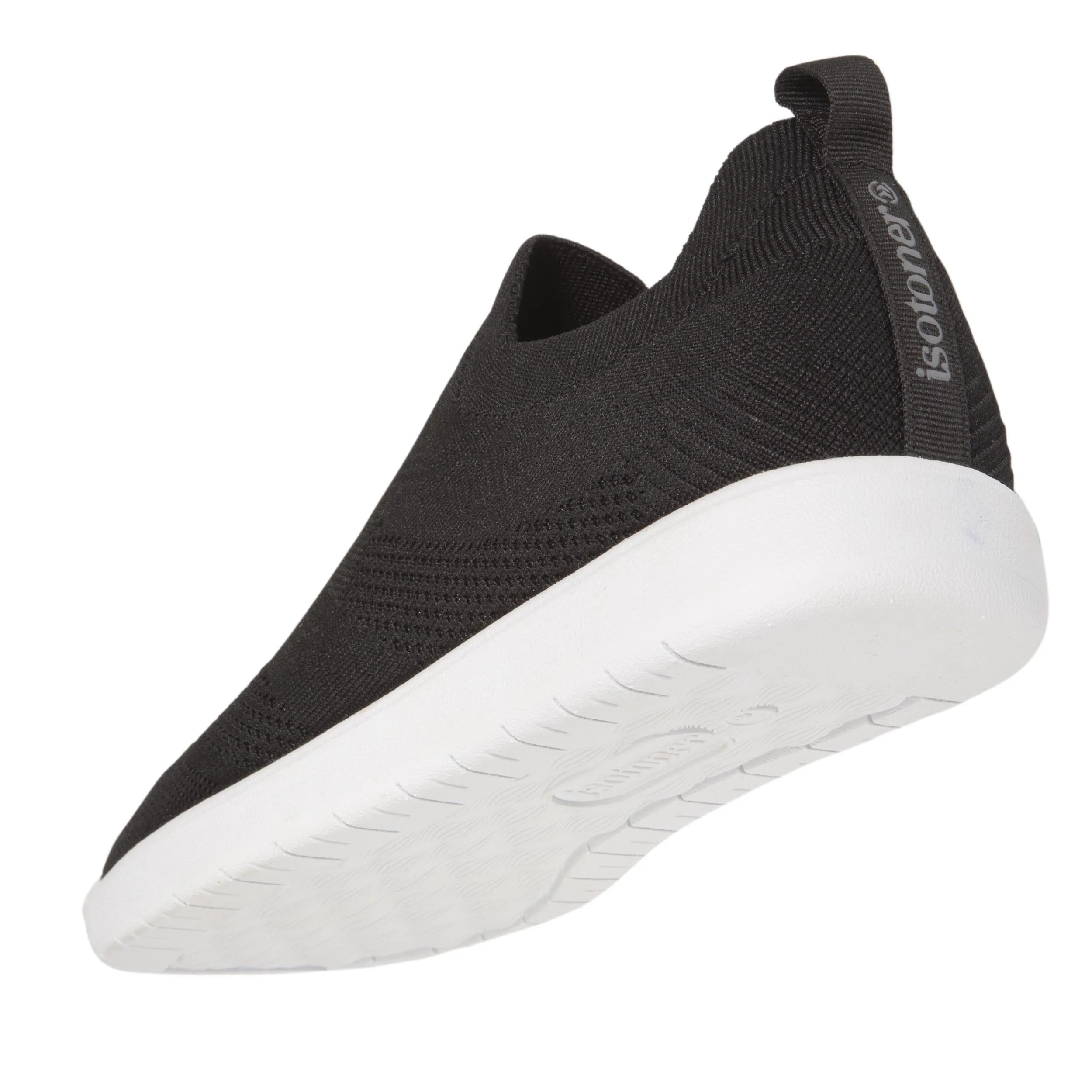 Baskets Confort Femme Slip-on à bandes Noir