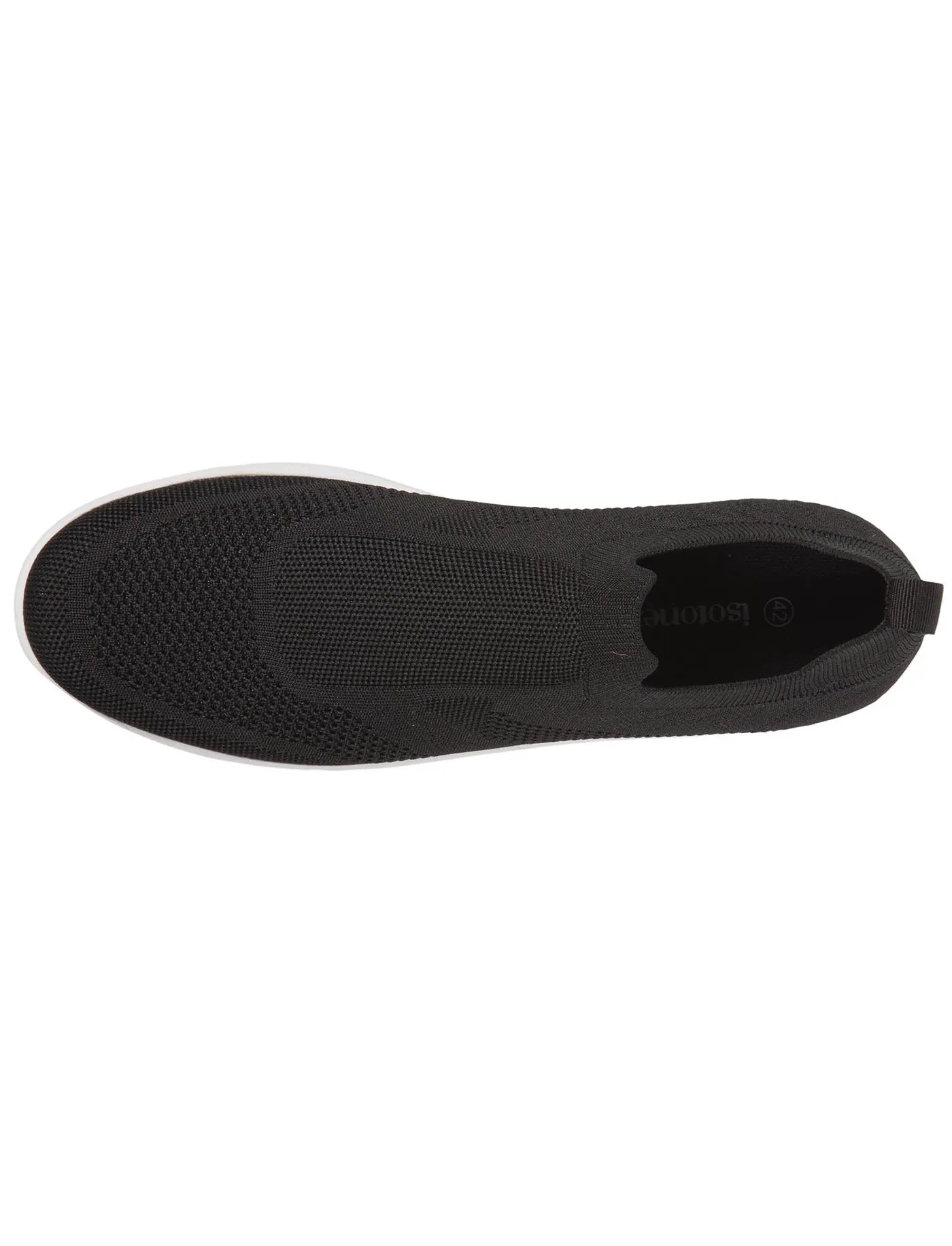 Baskets Confort Femme Slip-on à bandes Noir