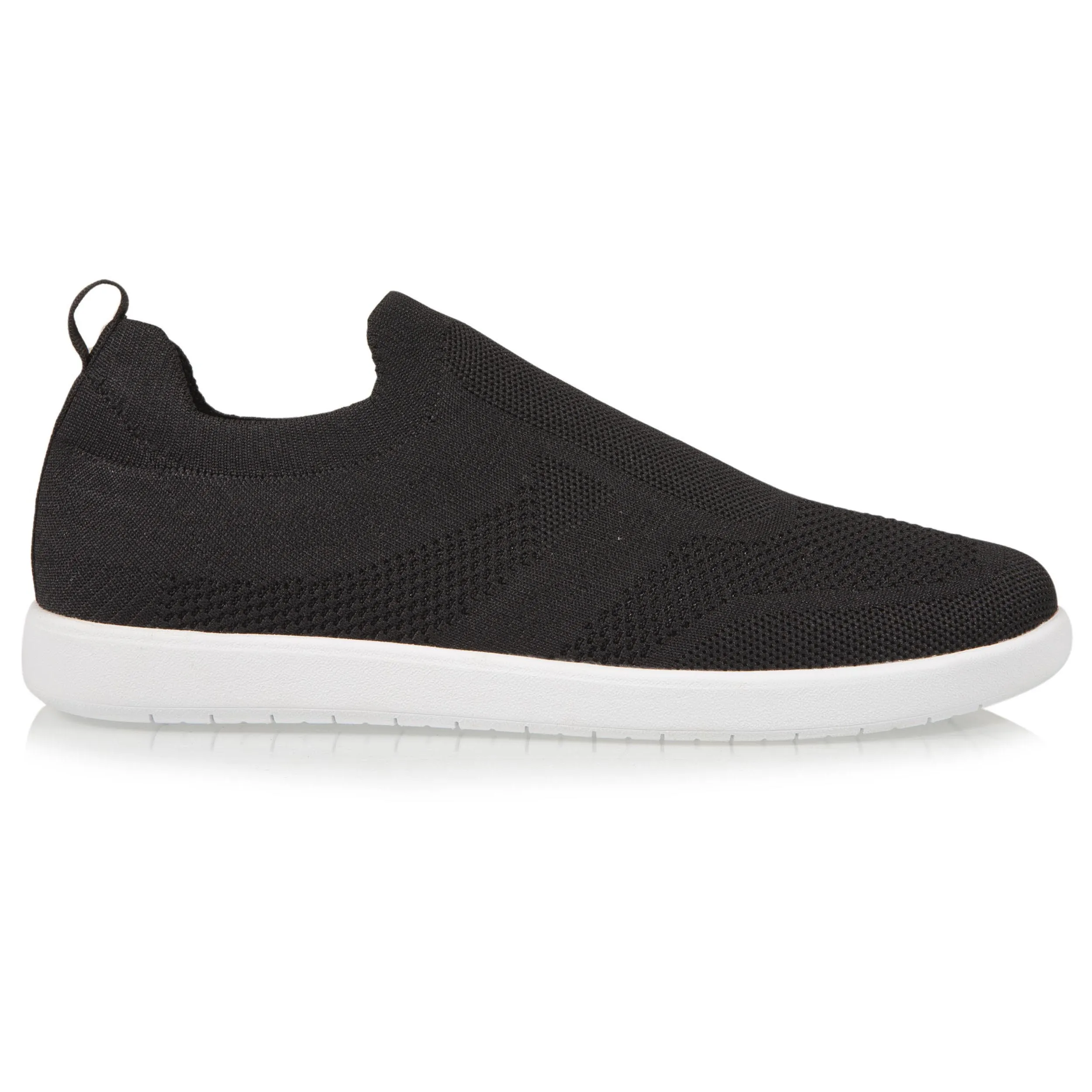 Baskets Confort Femme Slip-on à bandes Noir