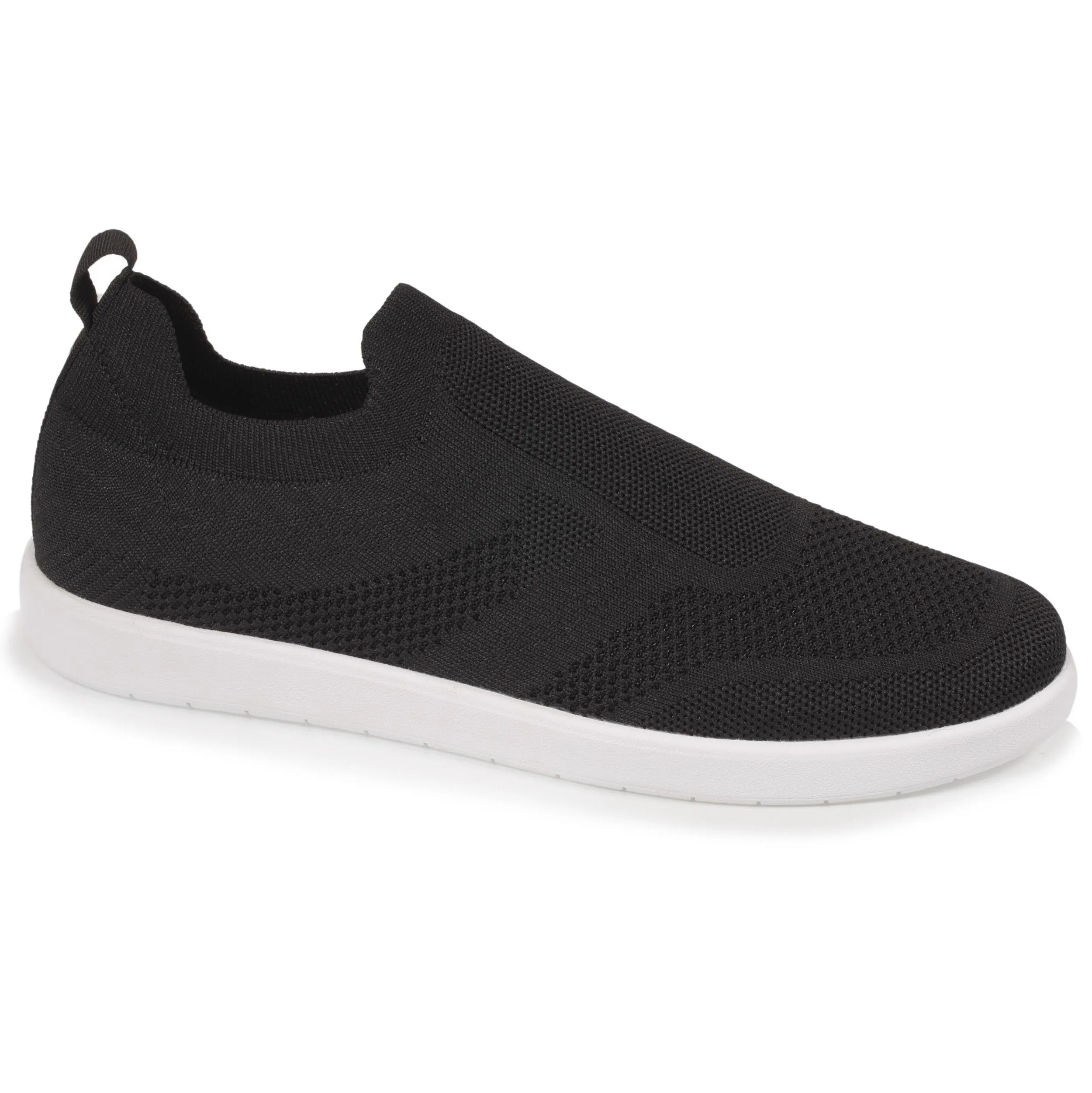 Baskets Confort Femme Slip-on à bandes Noir