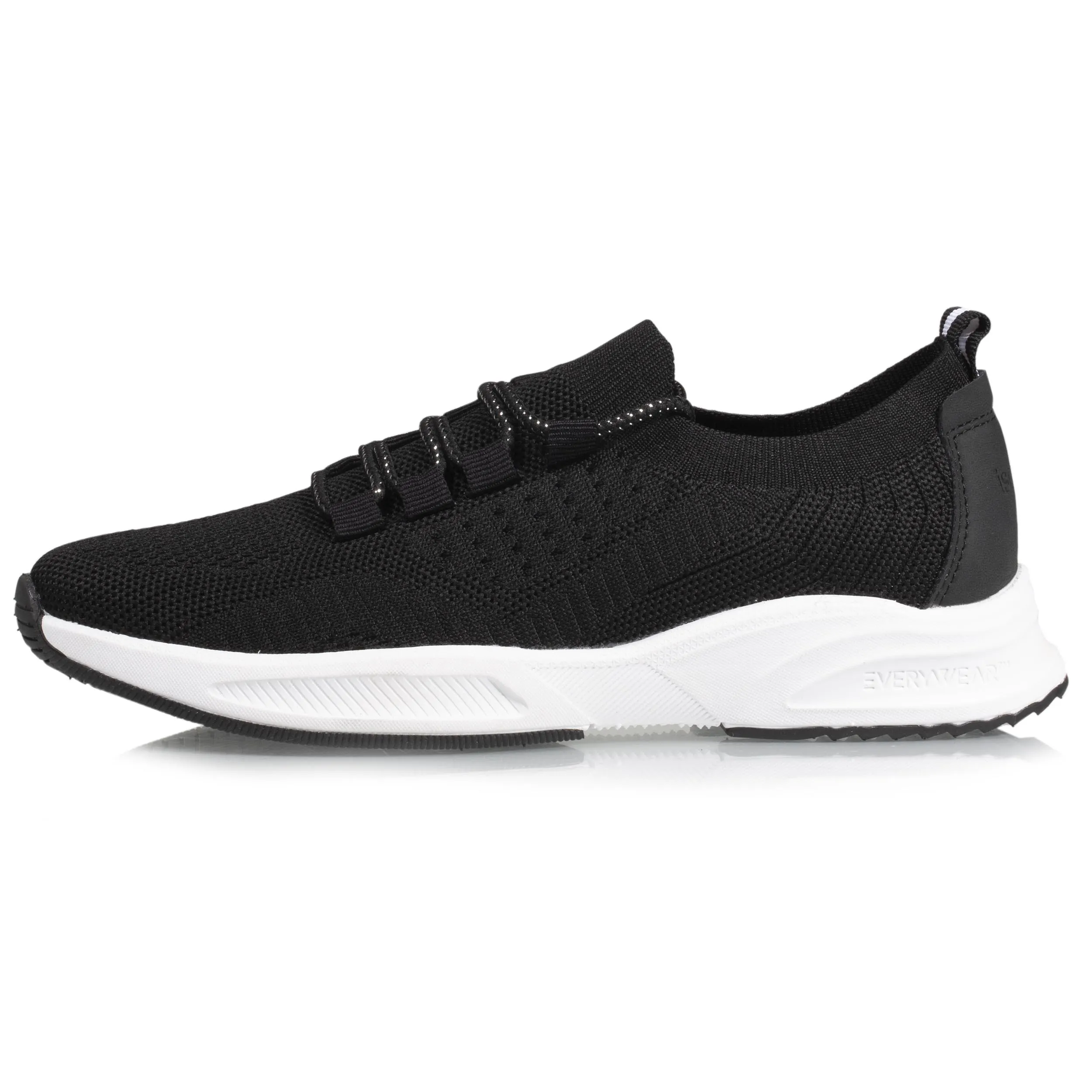 Baskets Confort Femme Slip-on à lacets Noir