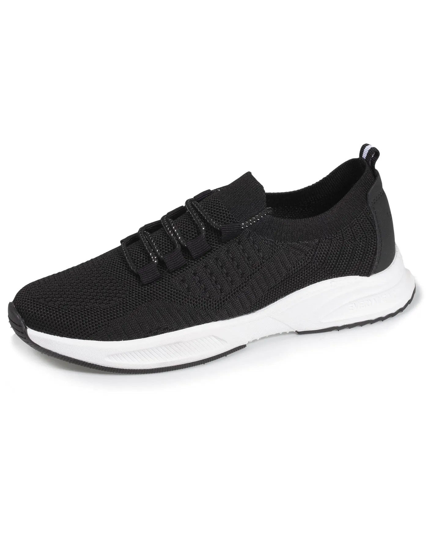 Baskets Confort Femme Slip-on à lacets Noir