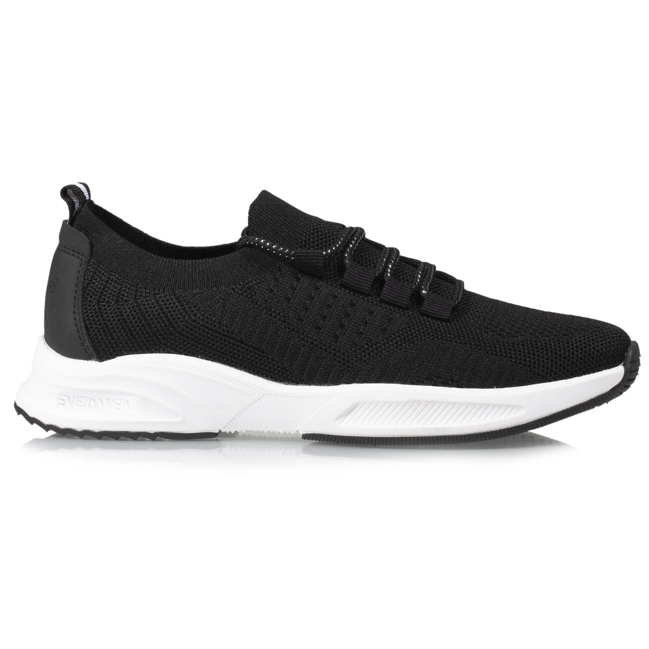 Baskets Confort Femme Slip-on à lacets Noir