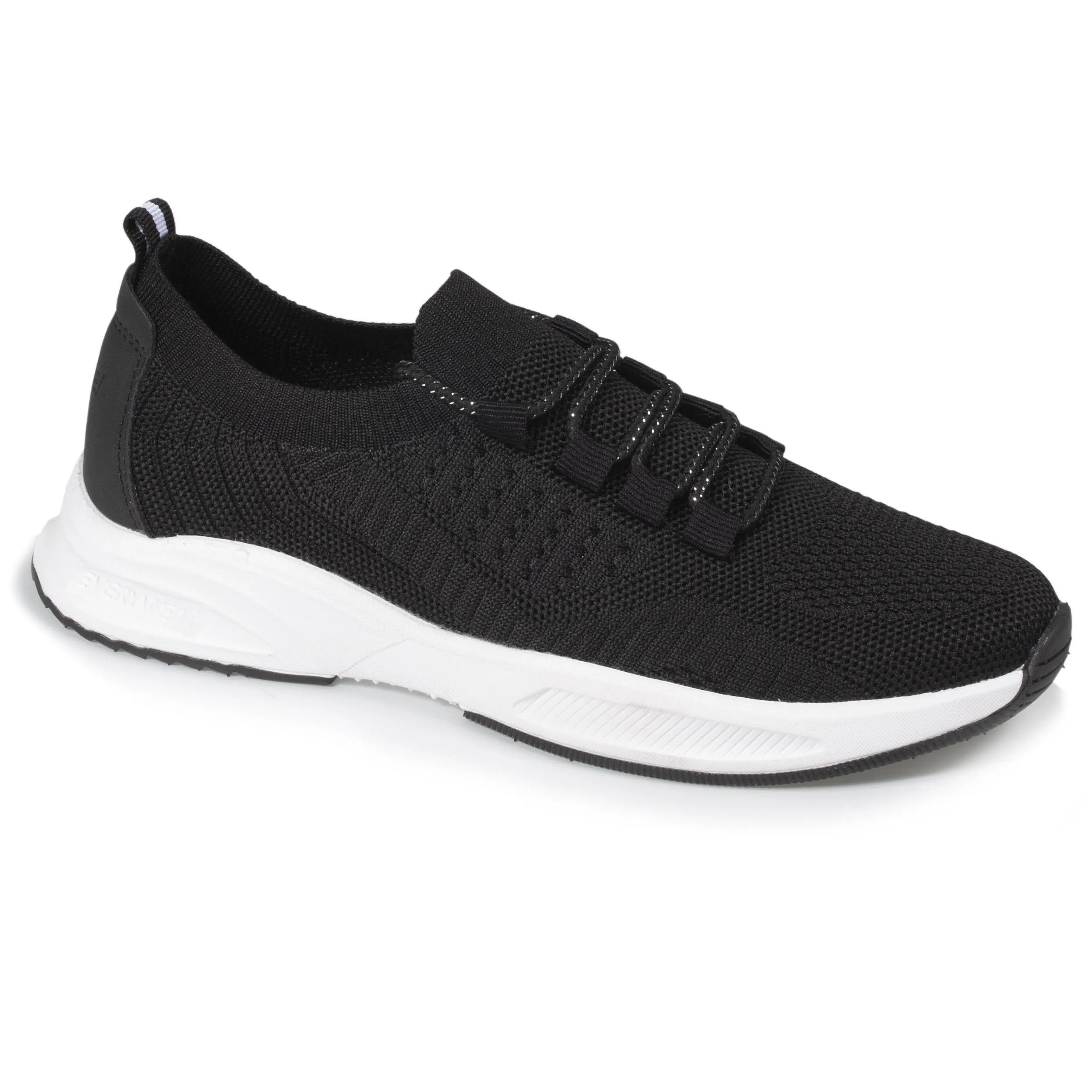 Baskets Confort Femme Slip-on à lacets Noir