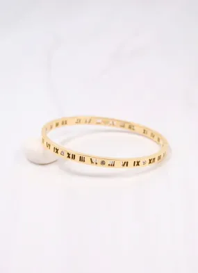 Benson Roman Numeral Bracelet GOLD