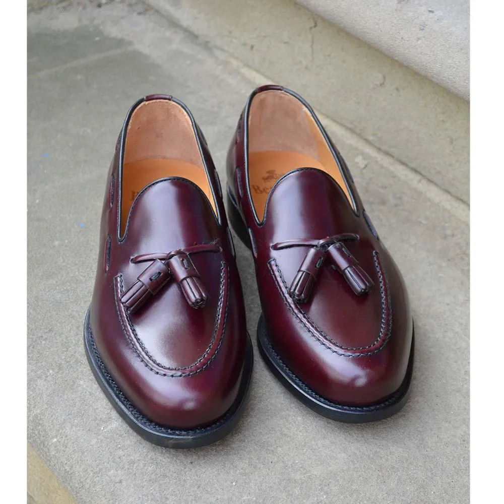 Berwick 1707 Tasselled Slip On (8491) - Burgundy Rois