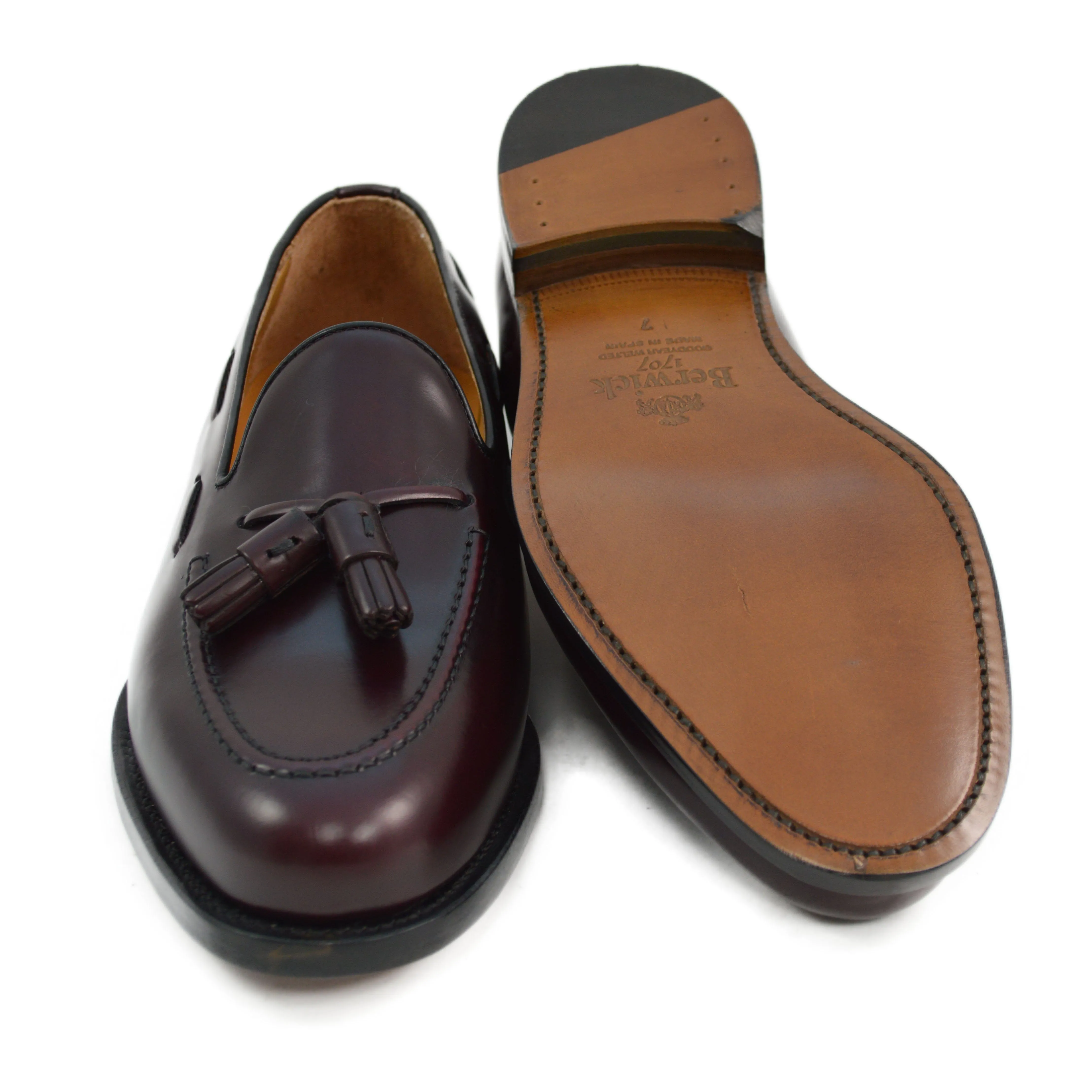 Berwick 1707 Tasselled Slip On (8491) - Burgundy Rois