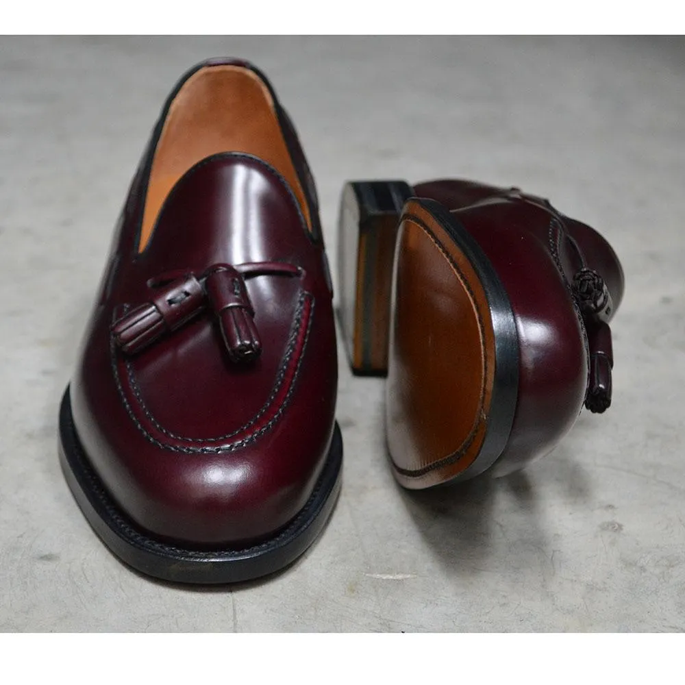 Berwick 1707 Tasselled Slip On (8491) - Burgundy Rois