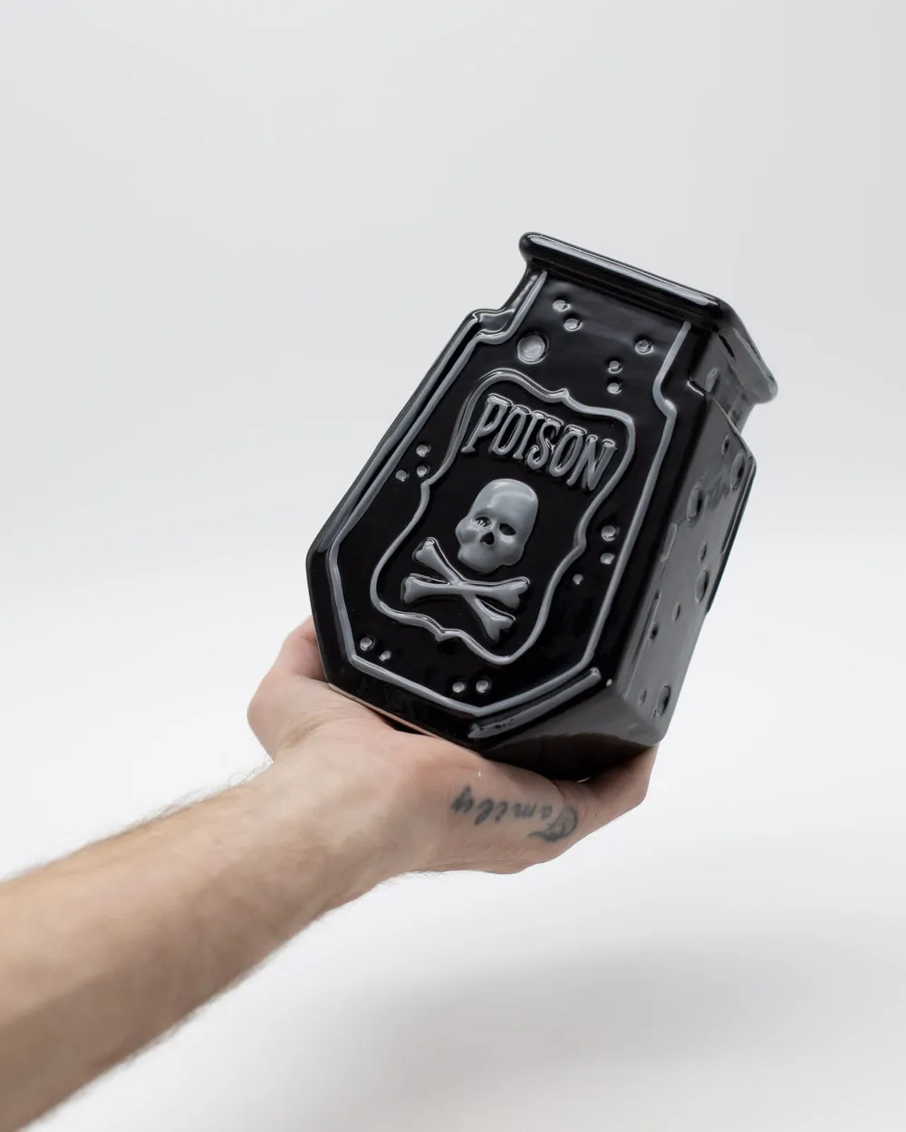 Black Poison Bottle Jar