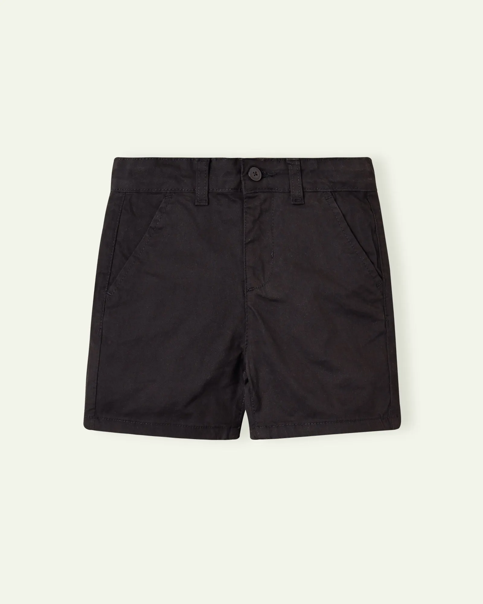 Black Twill Shorts