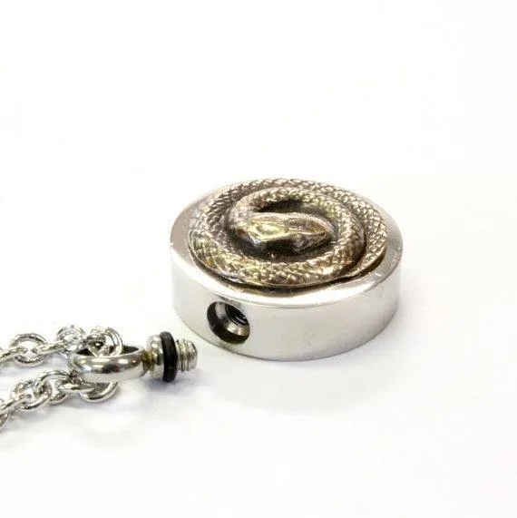 Bronze Snake Urn Necklace