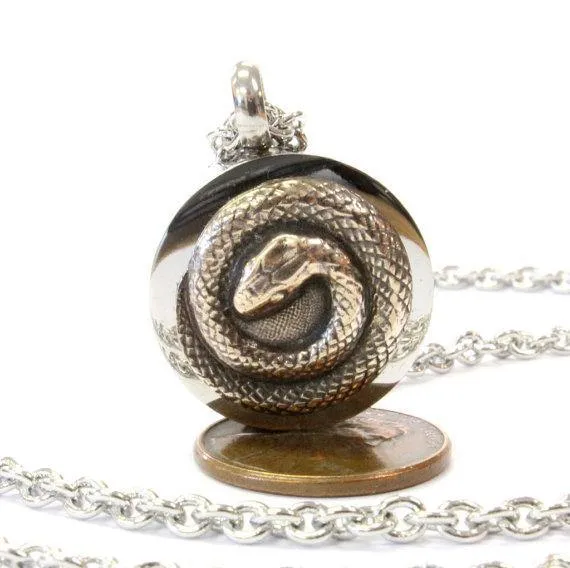 Bronze Snake Urn Necklace