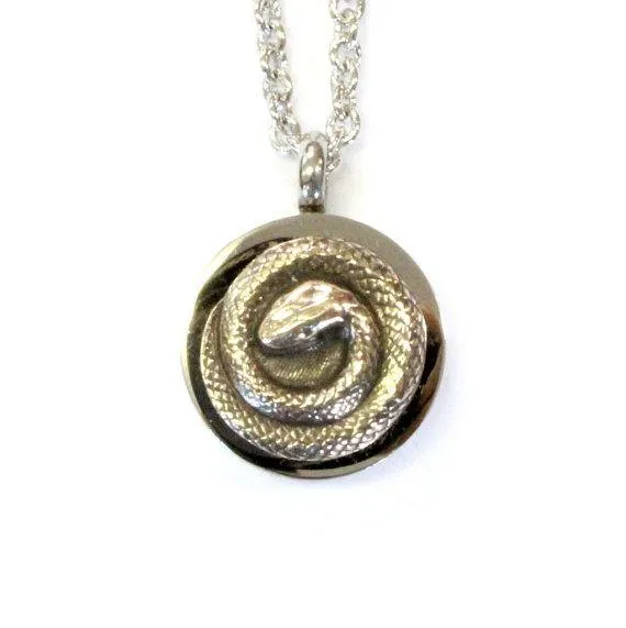 Bronze Snake Urn Necklace