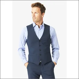 Brook Taverner Cassino Navy Check  Waist Coat<>