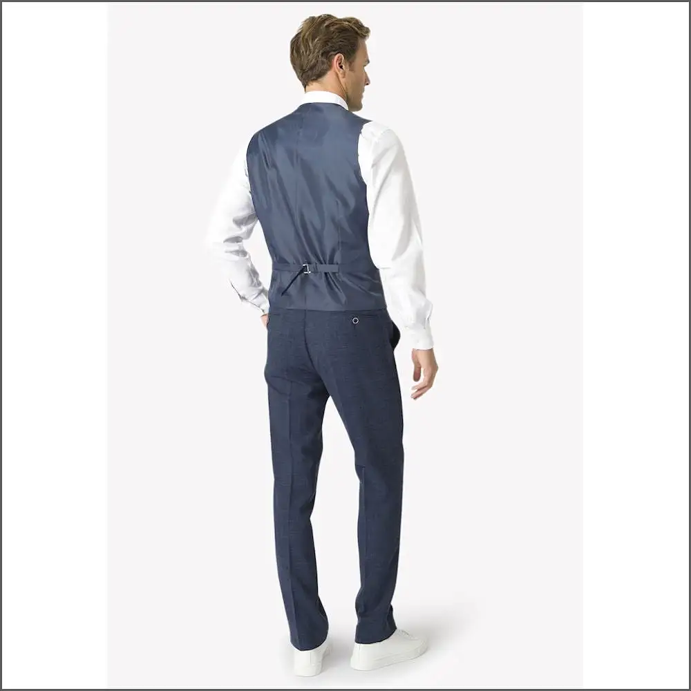 Brook Taverner Tailored Navy Tailored  Waist Coat<><>