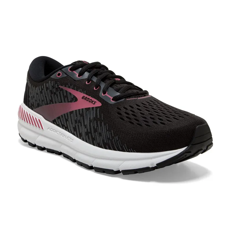 Brooks Womens Addiction GTS 15 Athletic Shoes- Black/Ebony