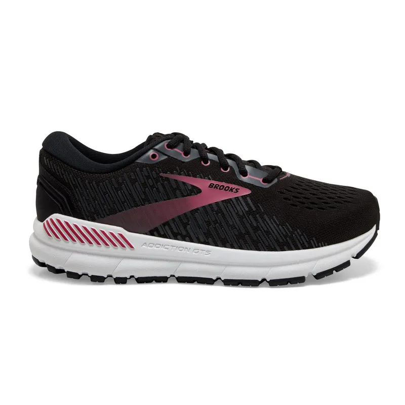 Brooks Womens Addiction GTS 15 Athletic Shoes- Black/Ebony