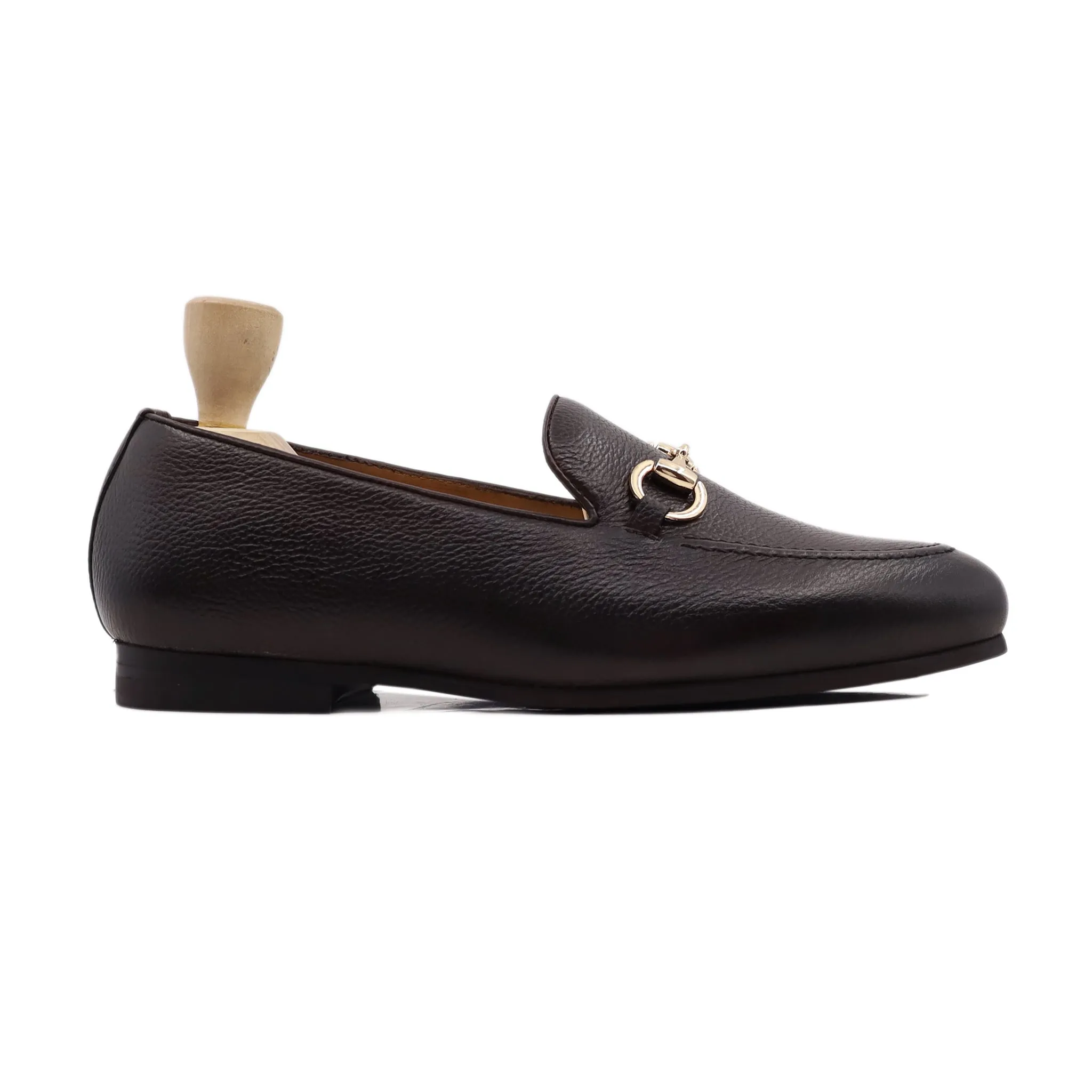 BYRON - DARK BROWN PEBBLE GRAIN LOAFER