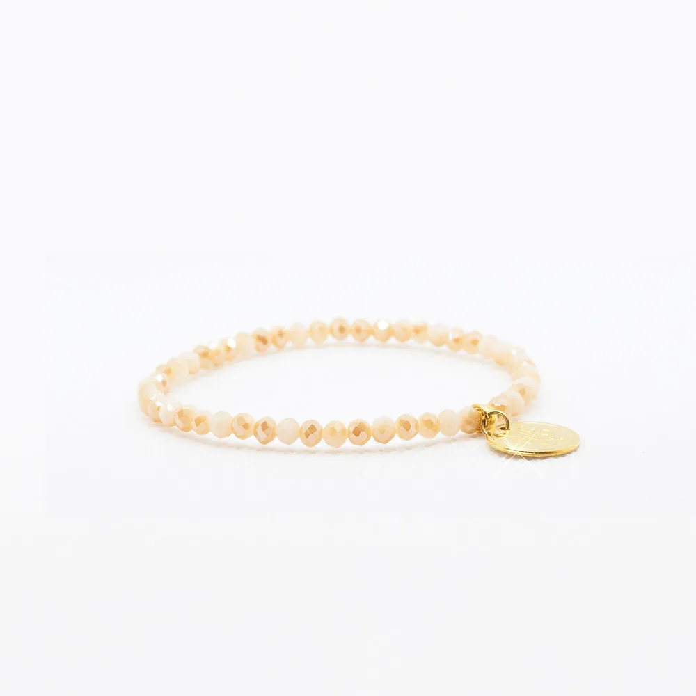 Cappuccino Flakes Crystal Elastic Bracelet