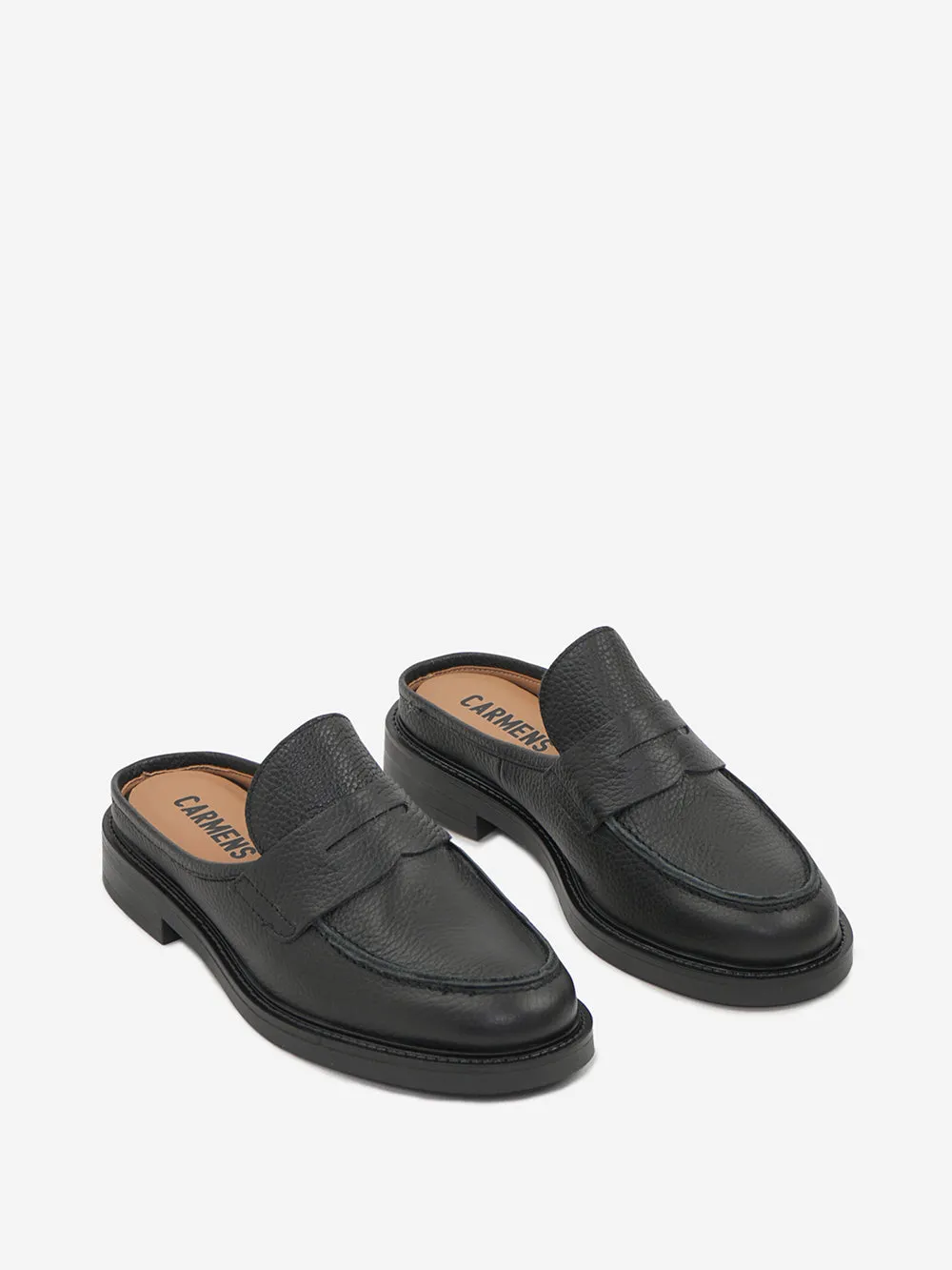 Carmens - Sabot slip-on in pelle tinta unita