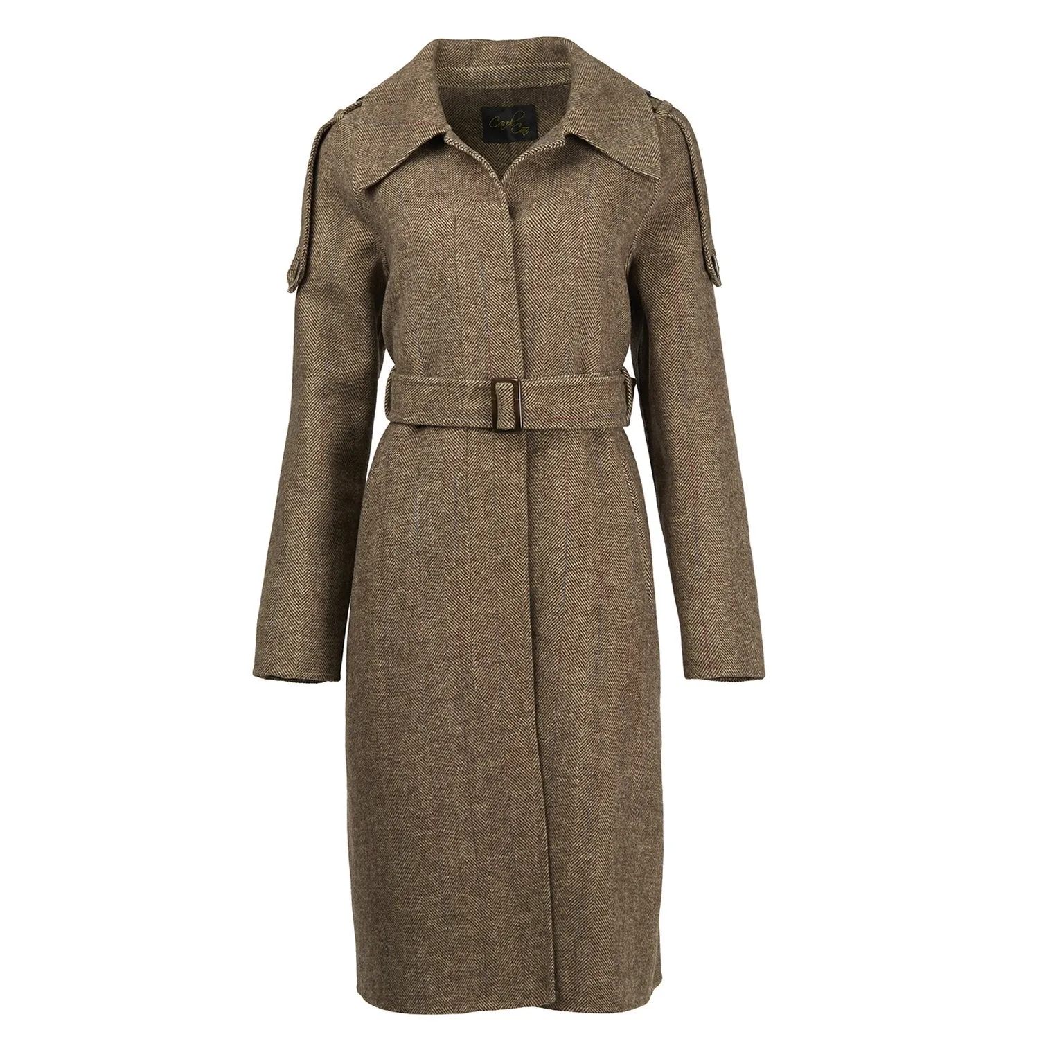 Carol Cao Coffee Army Wool Coat