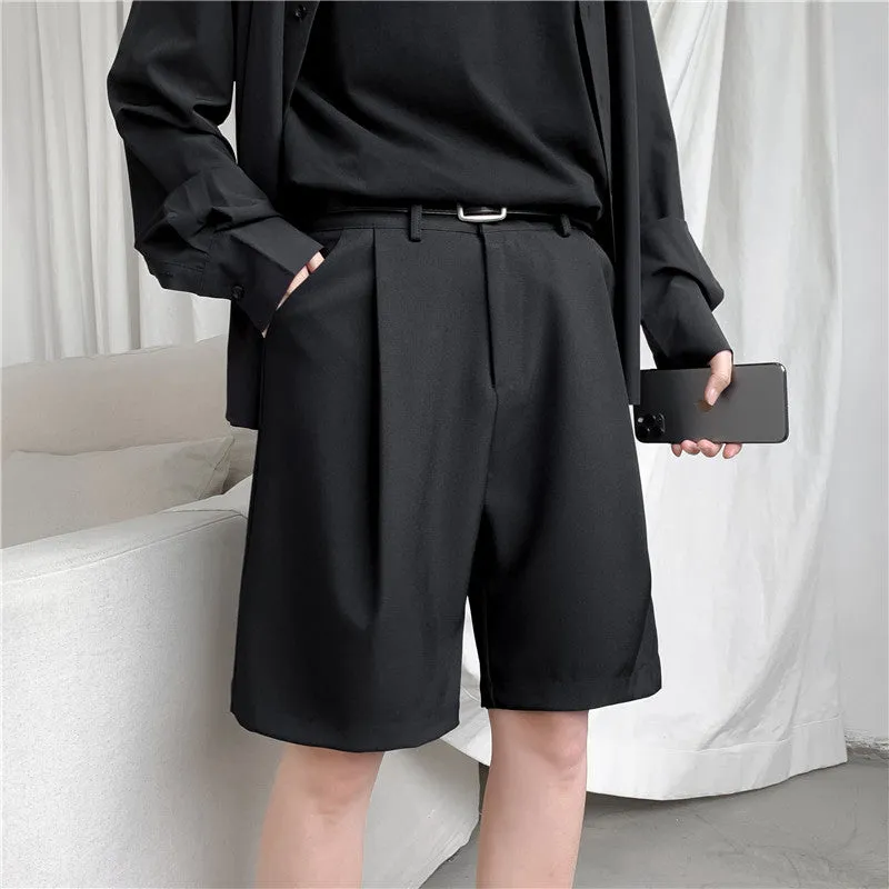 Casual Fashion Brand Thin Straight Five-point Pants For Men