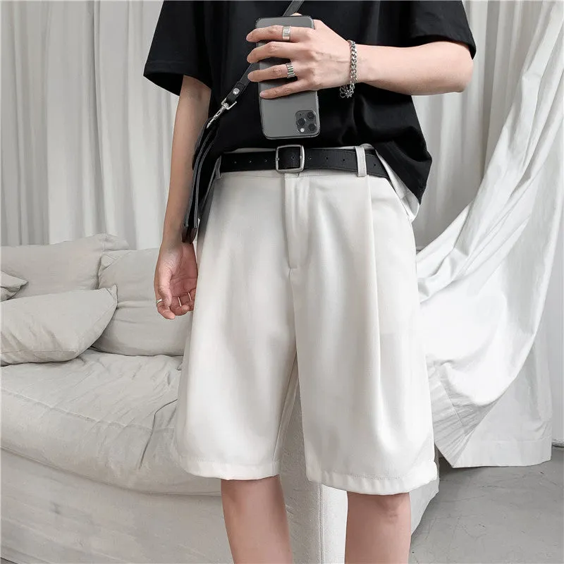 Casual Fashion Brand Thin Straight Five-point Pants For Men