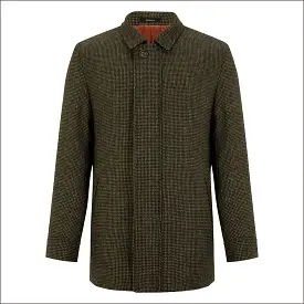 Douglas Frampton Olive Check Car Coat<>