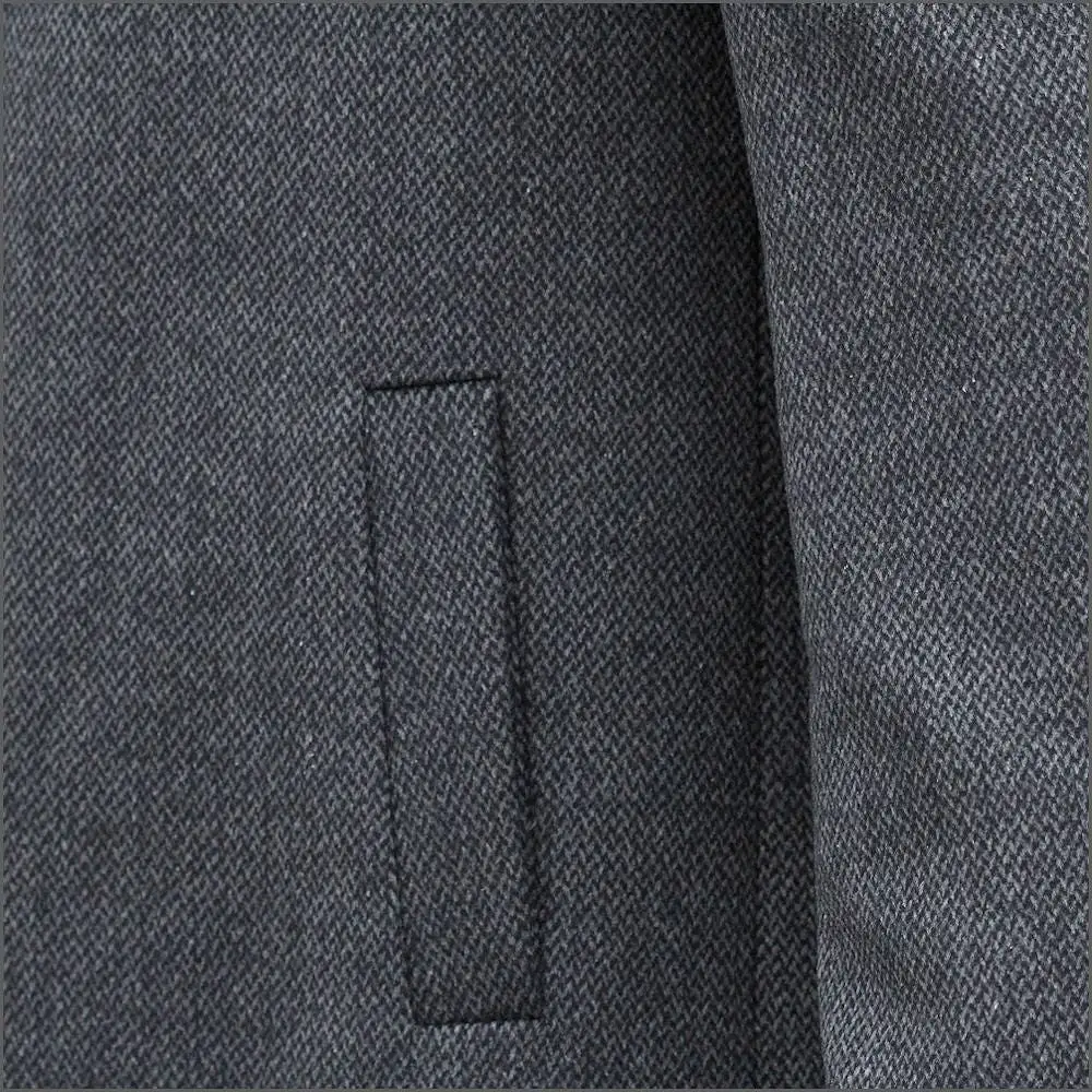 Douglas Karison Charcoal Grey Herringbone Coat<>