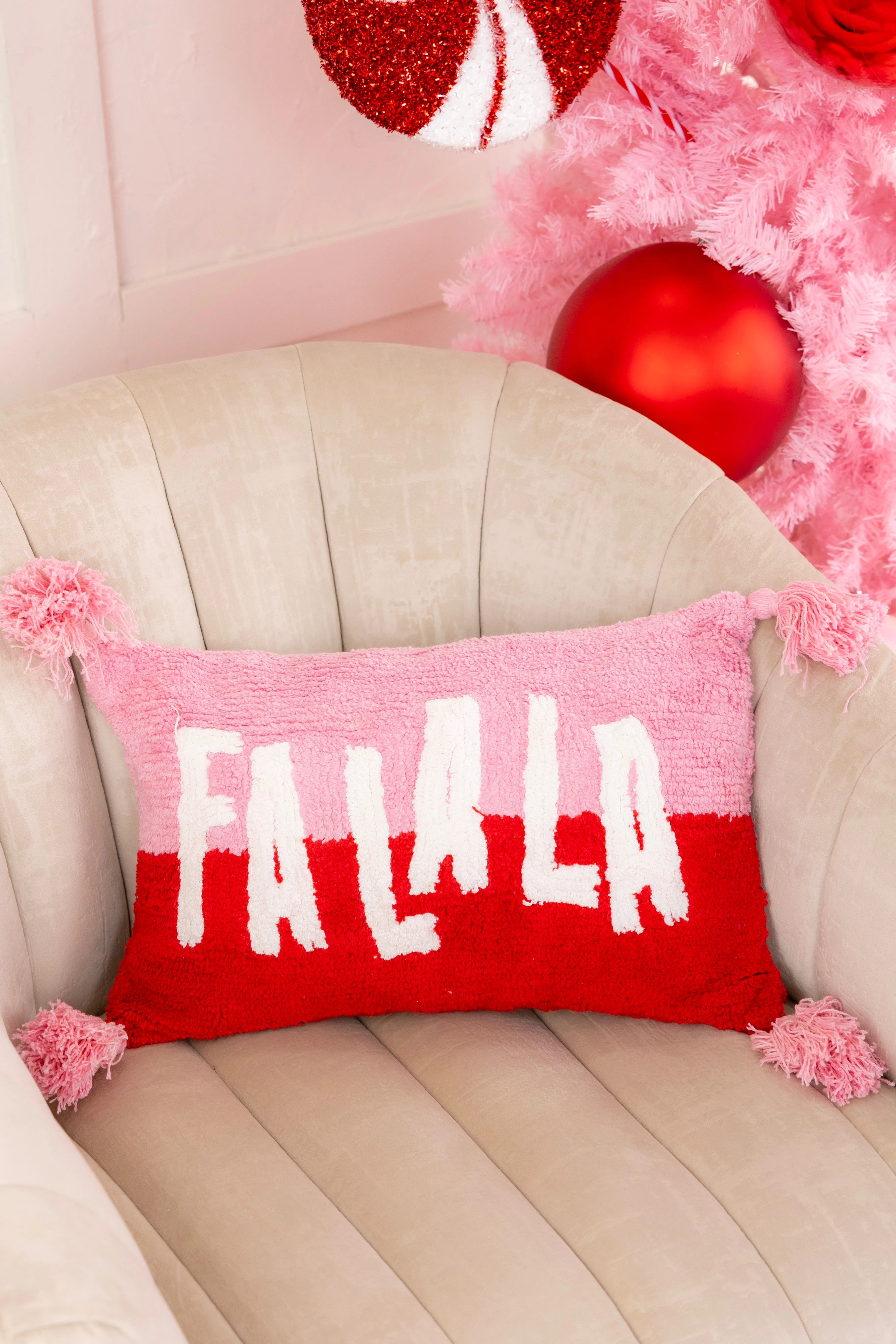 Fa La La Lumbar Pillow | Mary Square - FINAL SALE