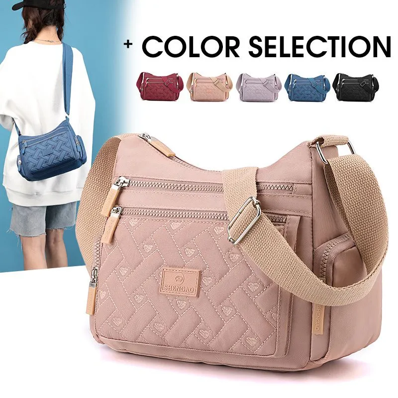 Fashionable Simple Multi-Compartment Shoulder Bag B-70513