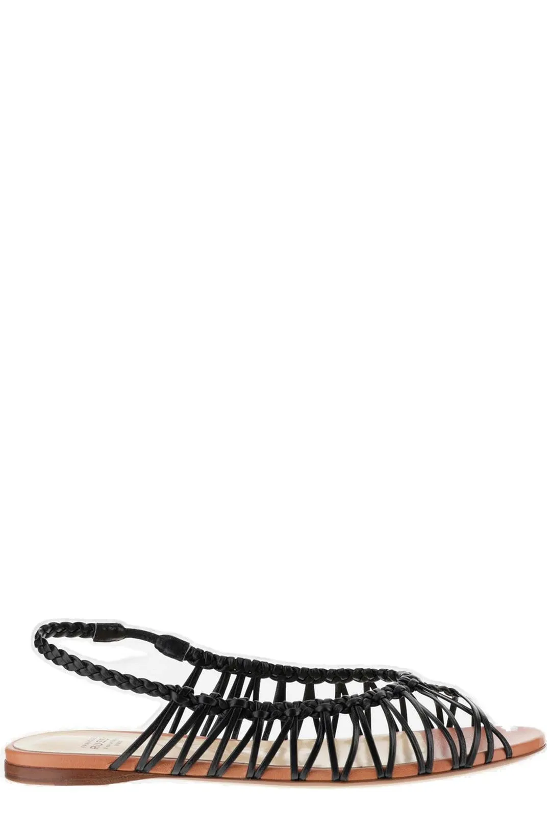 Francesco Russo Caged-Strap Slingback Slip-On Sandals