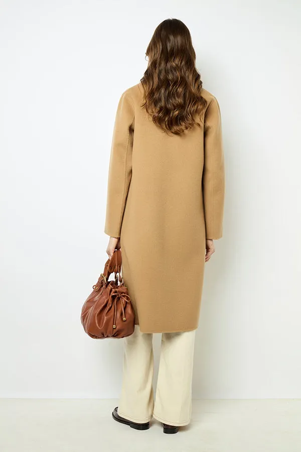 Gerard Darel LANAIA STRAIGHT CUT DOUBLE FACE WOOL COAT