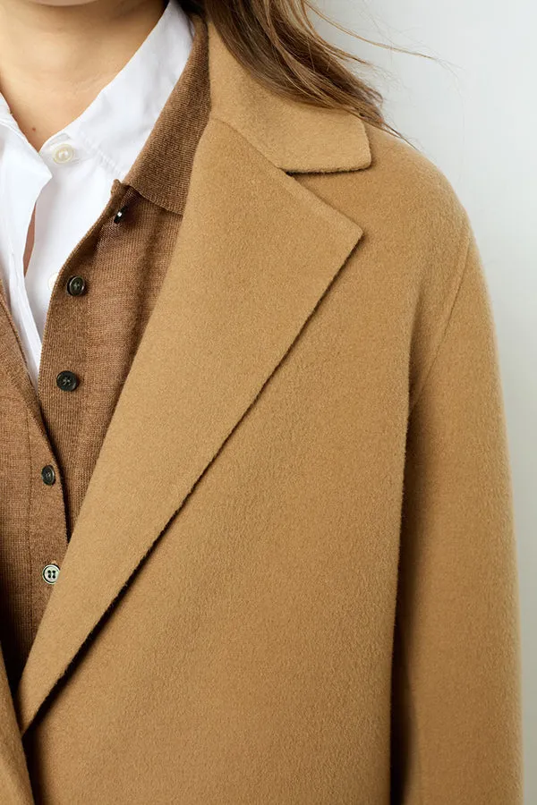 Gerard Darel LANAIA STRAIGHT CUT DOUBLE FACE WOOL COAT