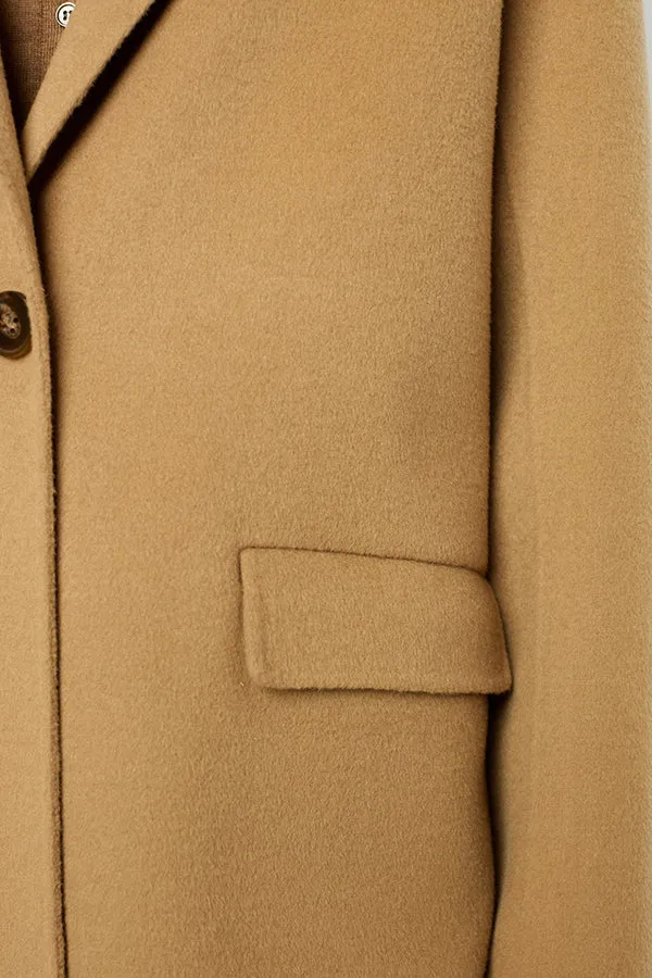 Gerard Darel LANAIA STRAIGHT CUT DOUBLE FACE WOOL COAT