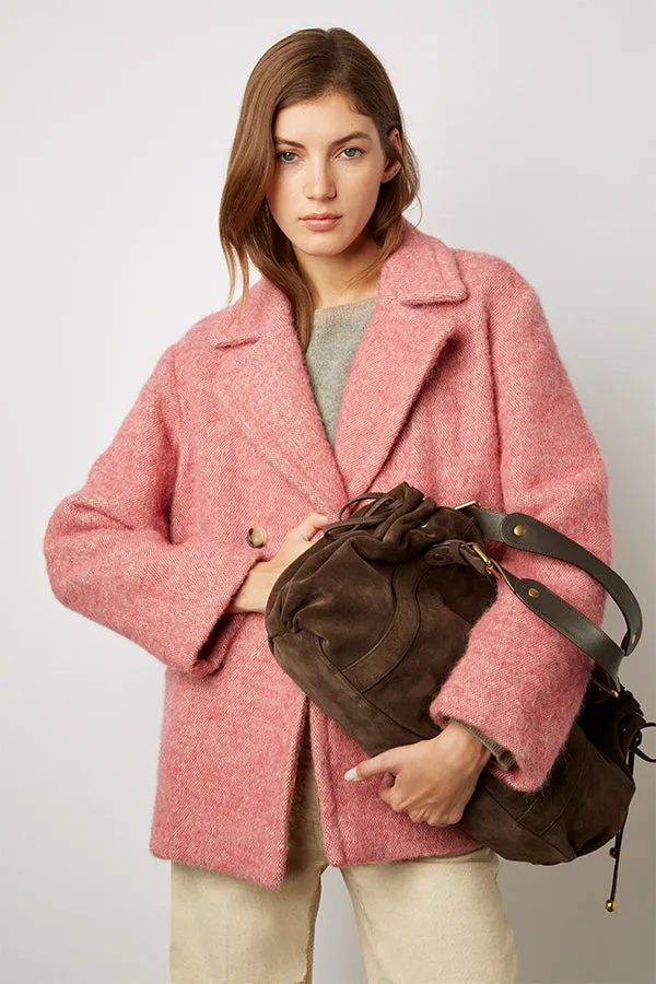 Gerard Darel SOCRATE ALPACA BLEND SHORT WOOL COAT