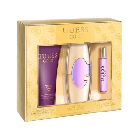 Guess Gold Women's Eau De Toilette Spray 2.5 oz & Body Spray 6 oz & Shower Gel 6.7 oz