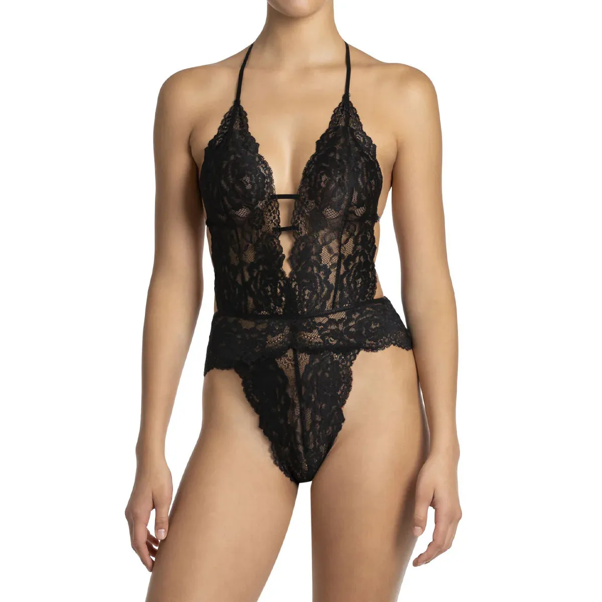 In Bloom by Jonquil EMMELINE Lace Teddy in Black 