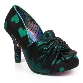 Irregular Choice – Ooh La La Green Hearts Heels