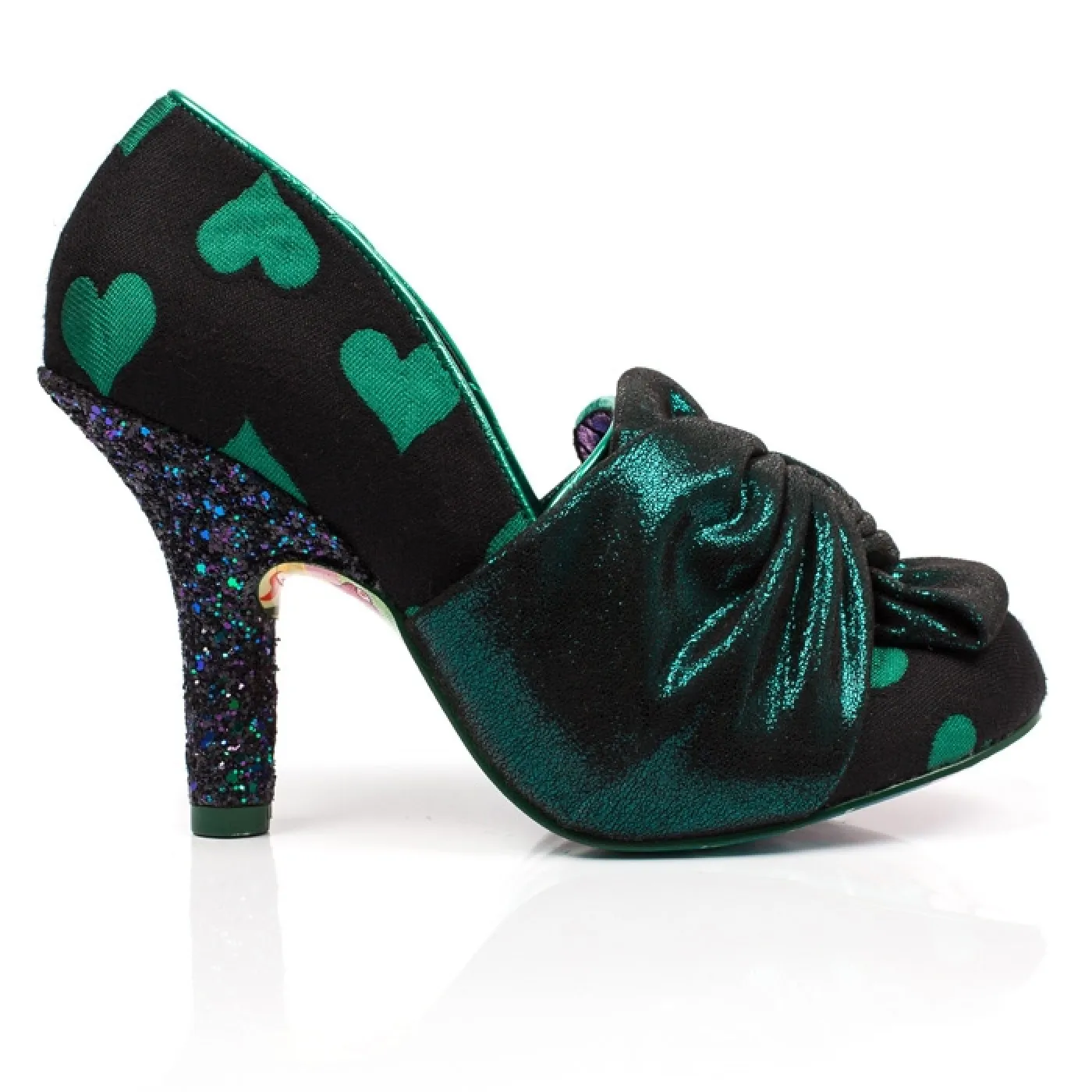 Irregular Choice – Ooh La La Green Hearts Heels