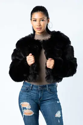 Kaylee Fur Coat (Black)